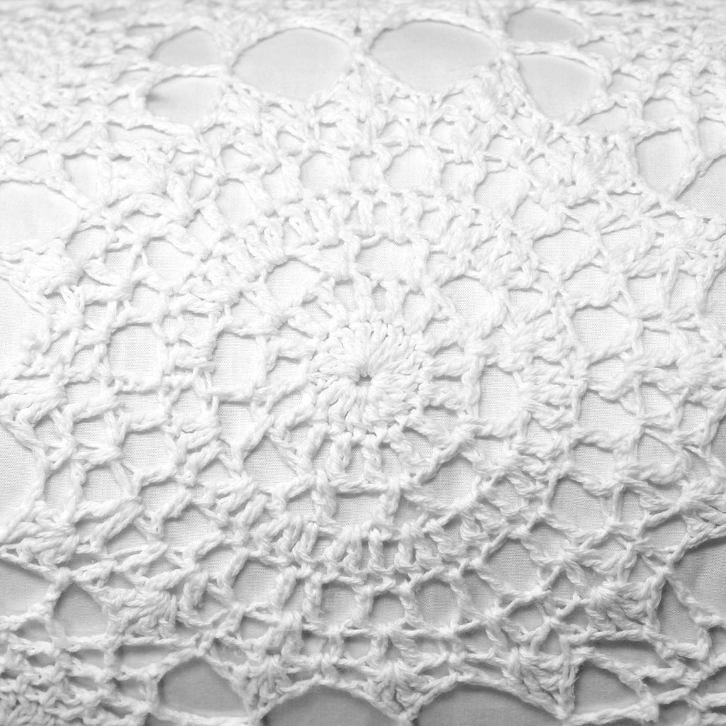 Hand Made Crochet Cotton Neckroll Pillow