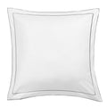 600 Thread Count Framed Sateen Embroidered Cotton Euro Sham Pair